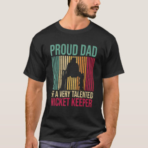 Mens Cricket-Player-Zitat für einen Vater eines Cr T-Shirt