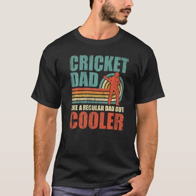 Mens Cricket-Vater wie ein regelmäßiger Vater, abe T-Shirt (Vorderseite)