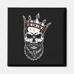 Mens Crown Skull Fashion Tattoo Magnet