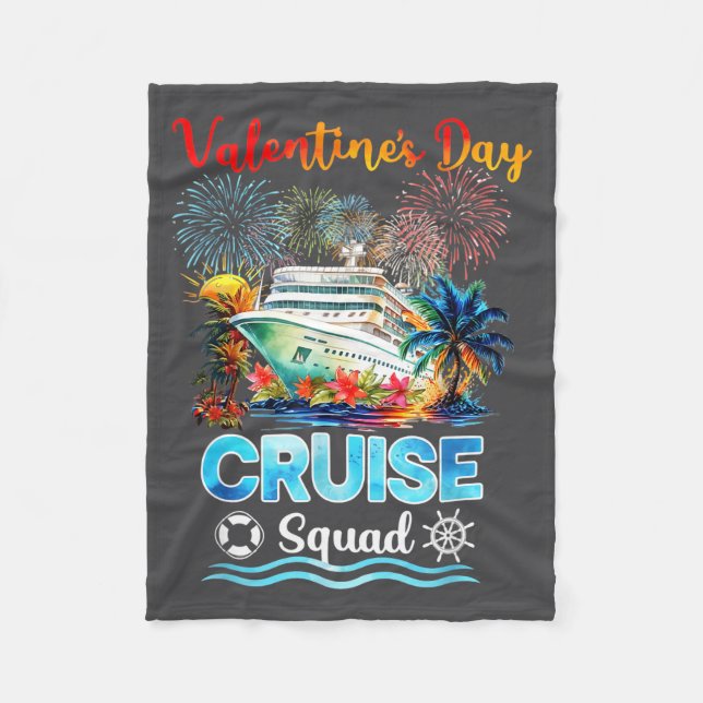 Mens Cruise Squad Valentine's Day Vacation Travel  Fleecedecke (Vorderseite)