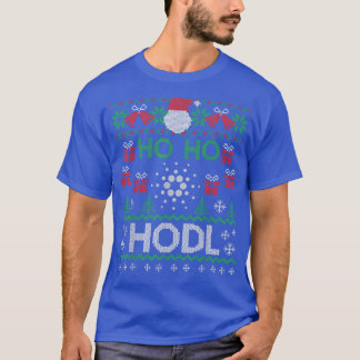 Mens Cryptocurrency Ho ho Hodl Cardano Ugly Christ T-Shirt