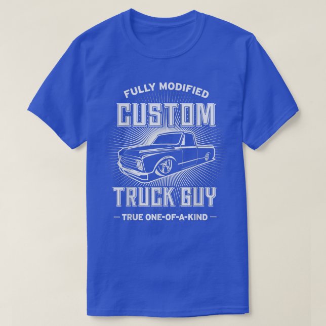 Mens Custom Truck Typ Funny Classic Lowrider Picku T-Shirt (Design vorne)