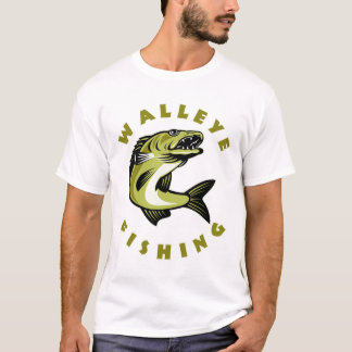 Mens Custom Walleye Fischen T - Shirt
