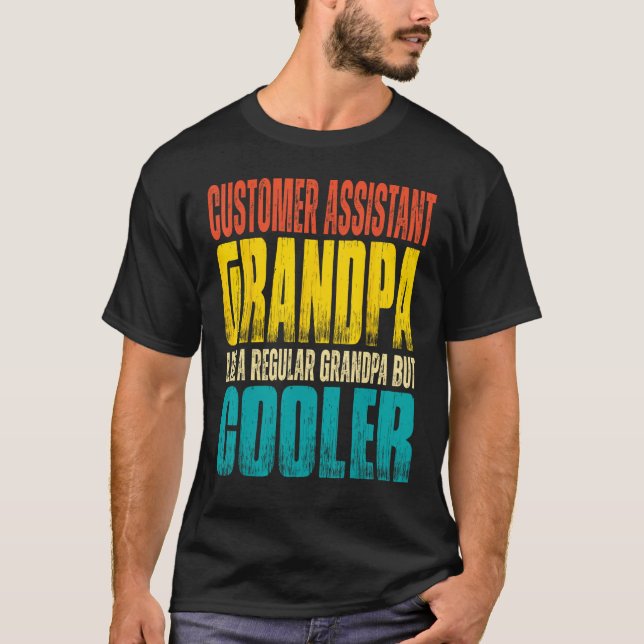 Mens Customer Assistant Grandpa Like a Regular Gra T-Shirt (Vorderseite)
