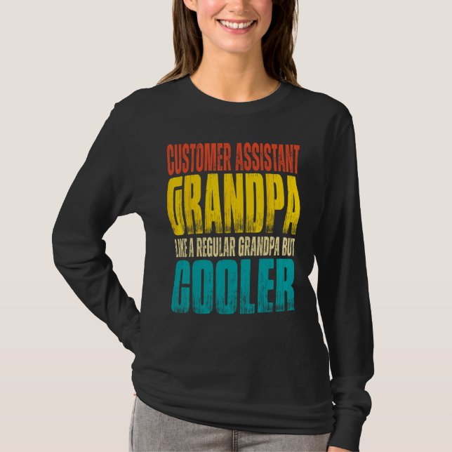Mens Customer Assistant Grandpa Like a Regular Gra T-Shirt (Vorderseite)
