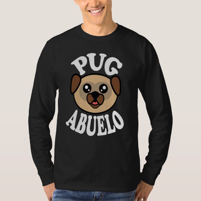 Mens Cute Pug Abuelo T-Shirt (Vorderseite)