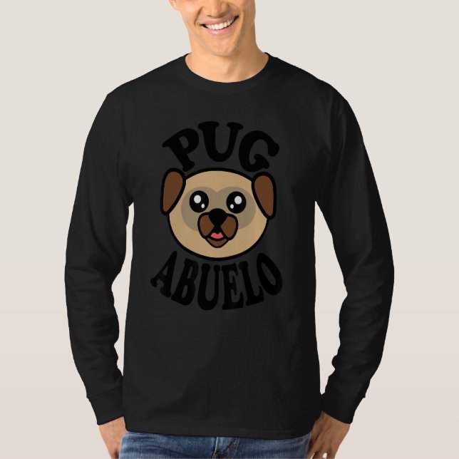 Mens Cute Pug   Pug Abuelo T-Shirt (Vorderseite)