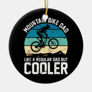 Mens Cyclist Mountain Bike Vater wie ein regelmäßi Keramik Ornament