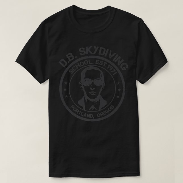 Mens D.B. Cooper Skydiving School T Shirt (Design vorne)