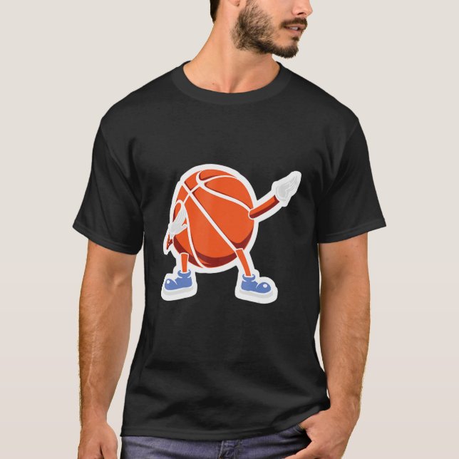 Mens Dabbing Basketball Tanzball Spiel in Schuhe T-Shirt (Vorderseite)