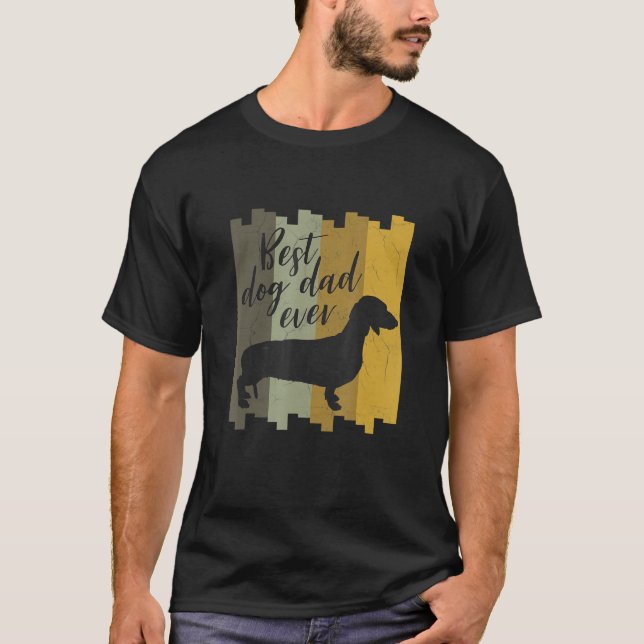 Mens Dackel Retro Teckel T-Shirt (Vorderseite)