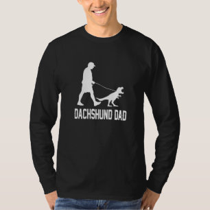 Mens Dackel Vater Trex Dinosaur Dackel Eigentümer T-Shirt