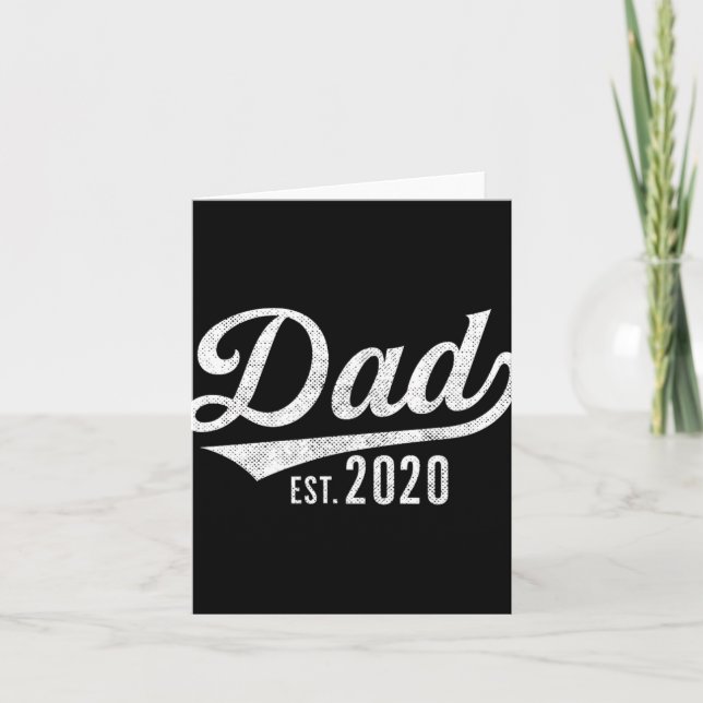 Mens Dad Est. 2020 Shirt - Expecting Baby Fathers  Karte (Vorderseite)