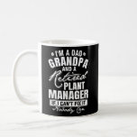 Mens Dad Grandpa and a Retired Plant Manager Kaffeetasse<br><div class="desc">Mens Dad Grandpa and a Retired Plant Manager XmasFather's day Gift. Perfect gift for your dad,  mom,  dad,  men,  women,  friend and family members on Thanksgiving Day,  Christmas Day,  Mothers Day,  Fathers Day,  4th of July,  1776 Independent Day,  Veterans Day,  Halloween Day,  Patrick's Day</div>