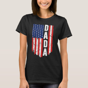 Mens Dada America Flag for Men Vatertag T-Shirt