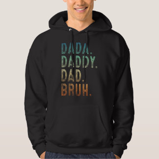 Mens Dada Daddy Vater Bruh Father and Kids Girl Bo Hoodie