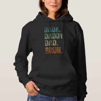 Mens Dada Daddy Vater Bruh Father and Kids Girl Bo Hoodie