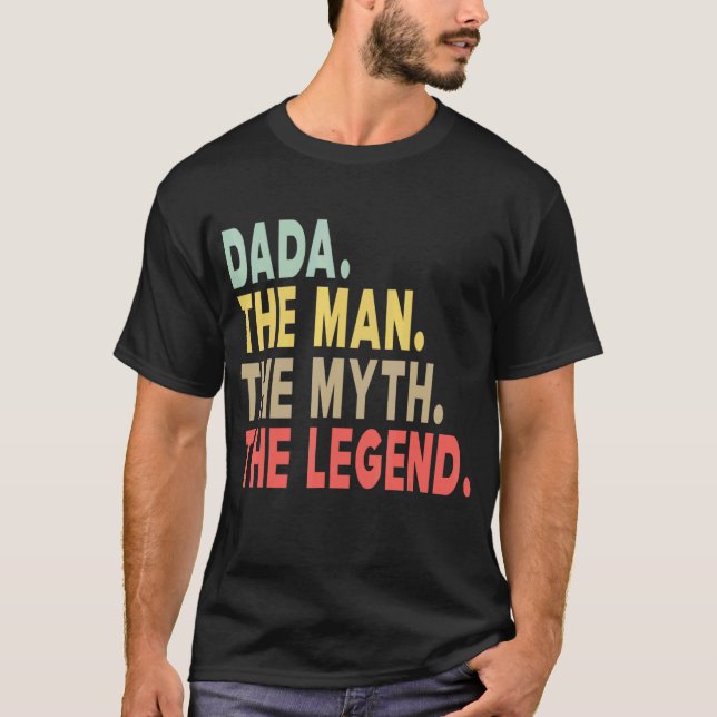 Mens Dada Der Mensch Der Mythos Der legendäre Vate T-Shirt (Vorderseite)