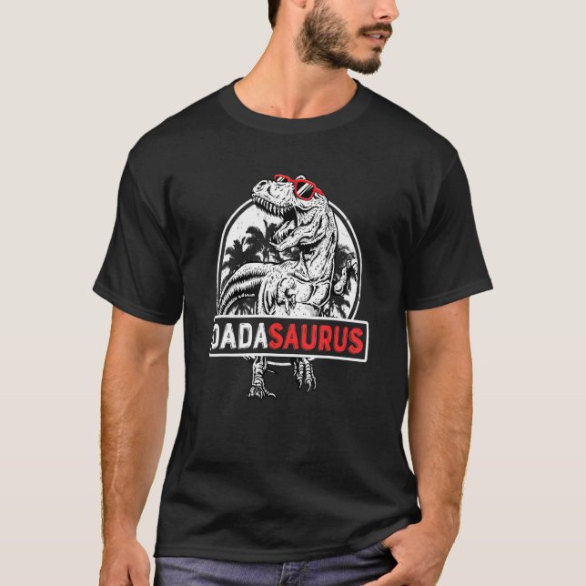 Mens Dadasaurus Rex Dinosaurier Dada Saurus Father T-Shirt (Vorderseite)