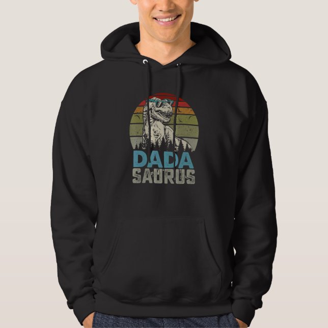Mens Dadasaurus Rex Dinosaurier Vater Saurus Fathe Hoodie (Vorderseite)