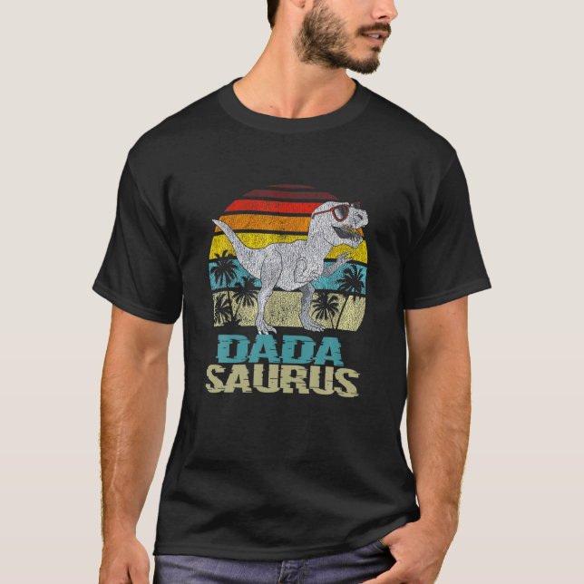 Mens Dadasaurus T Rex Dinosaur Dada Saurus Familie T-Shirt (Vorderseite)