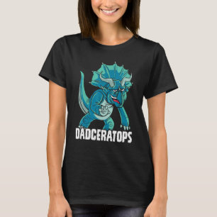 Mens Dadceratops Triceratops Dinosaurier Prehistor T-Shirt