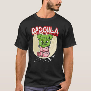 Mens Dadcula Dracule Vampire Vater Halloween-Party T-Shirt