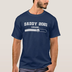 Mens Daddy 2021 Ankündigung der Schwangerschaft im T-Shirt