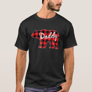 Mens Daddy Bear Buffalo Kariert Familienmatching T-Shirt