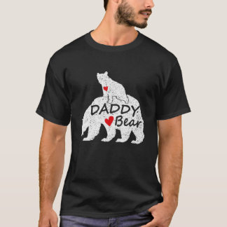 Mens Daddy Bear Two Cubs Fathon Day Funny T-Shirt
