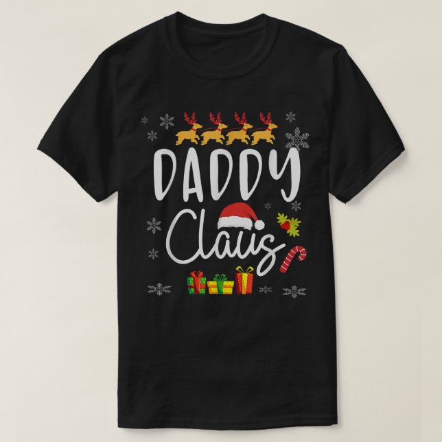 Mens Daddy Claus Weihnachtsgeschenk Pajamas Weihna T-Shirt (Design vorne)