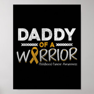 Mens Daddy eines Kriegers im Kindesalter Poster