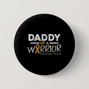 Mens Daddy eines Kriegers Krebs im Kindesalter Button