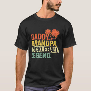 Mens Daddy Grandpa Pickleball Legende Vintag Men P T-Shirt