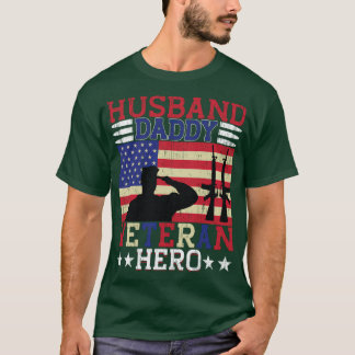 Mens Daddy Husband Protector Veteran Held T-Shirt