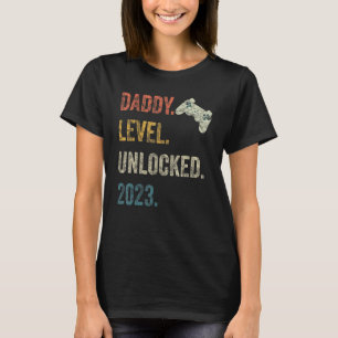 Mens Daddy-Level freigeschaltet 2023 Gamer Schwang T-Shirt