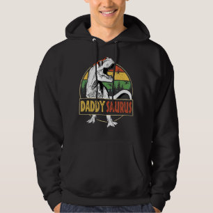 Mens Daddy Saurus Rex Dinosaur Daddy Saurus Fathe Hoodie