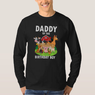 Mens Daddy von der Geburtstagsjunge Landtiere Matc T-Shirt
