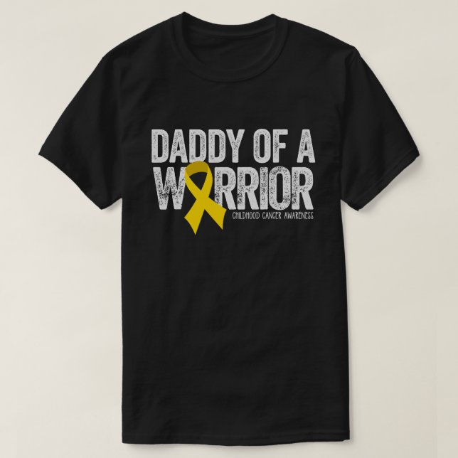 Mens Daddy von einem Vater des Kriegers im Kindesa T-Shirt (Design vorne)