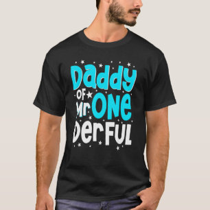 Mens Daddy von Mr. One Derful Happy 1. Geburtstag T-Shirt