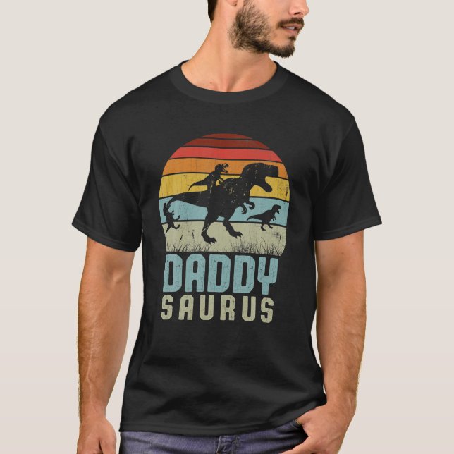 Mens Daddysaurus Daddysaurus Rex Fathers Day T-Shirt (Vorderseite)