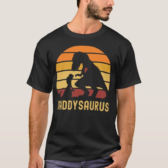 Mens Daddysaurus Dinosaur T Rex Fathers Day Daddy T-Shirt (Vorderseite)