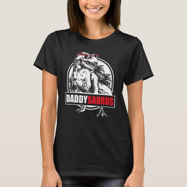 Mens Daddysaurus Rex Dinosaur Daddy Saurus Vater T-Shirt (Vorderseite)