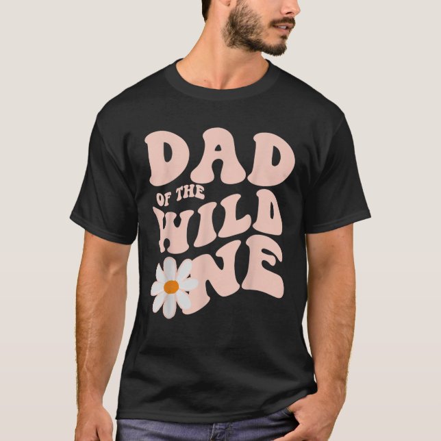 Mens Daisy Birthday Vater Wild One Boho Daisy 1st  T-Shirt (Vorderseite)