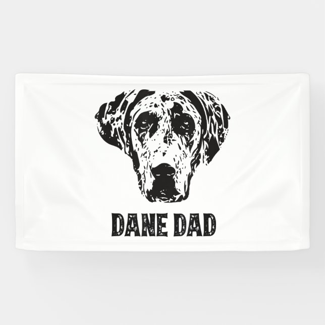 Mens Dane Vater - Großer Dane Vater Banner (Horizontal)