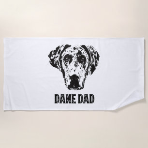 Mens Dane Vater - Großer Dane Vater Strandtuch