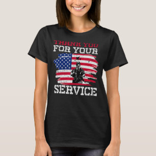 Mens danke Ihnen für Ihre Dienste Patriotic Vetera T-Shirt