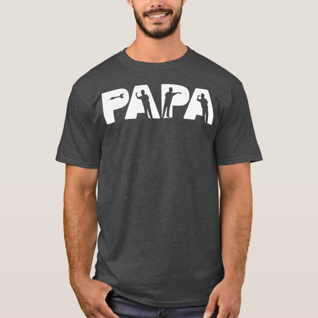 Mens Dart Papa Dart Vater Fathers Day Gift T-Shirt (Vorderseite)