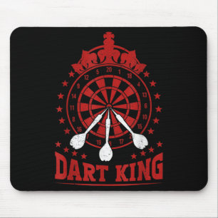 Mens Dart Player Cool zitieren den Dartkönig Mousepad