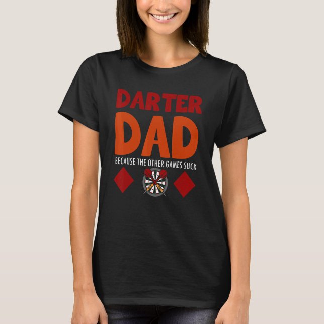 Mens Darter Dad Darts Father Dart T-Shirt (Vorderseite)